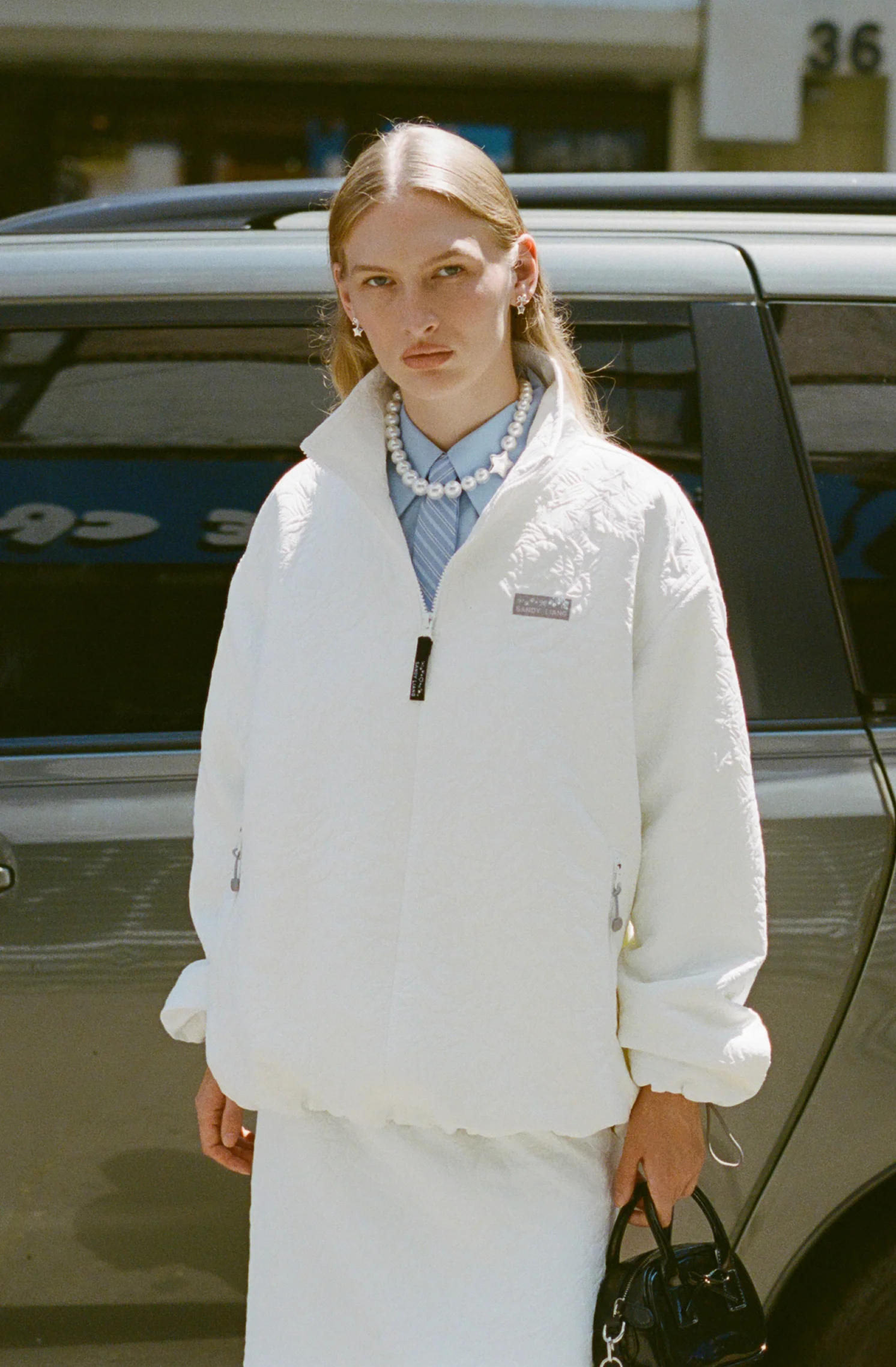 ASCHER PULLOVER IN WHITE JACQUARD - Image 6