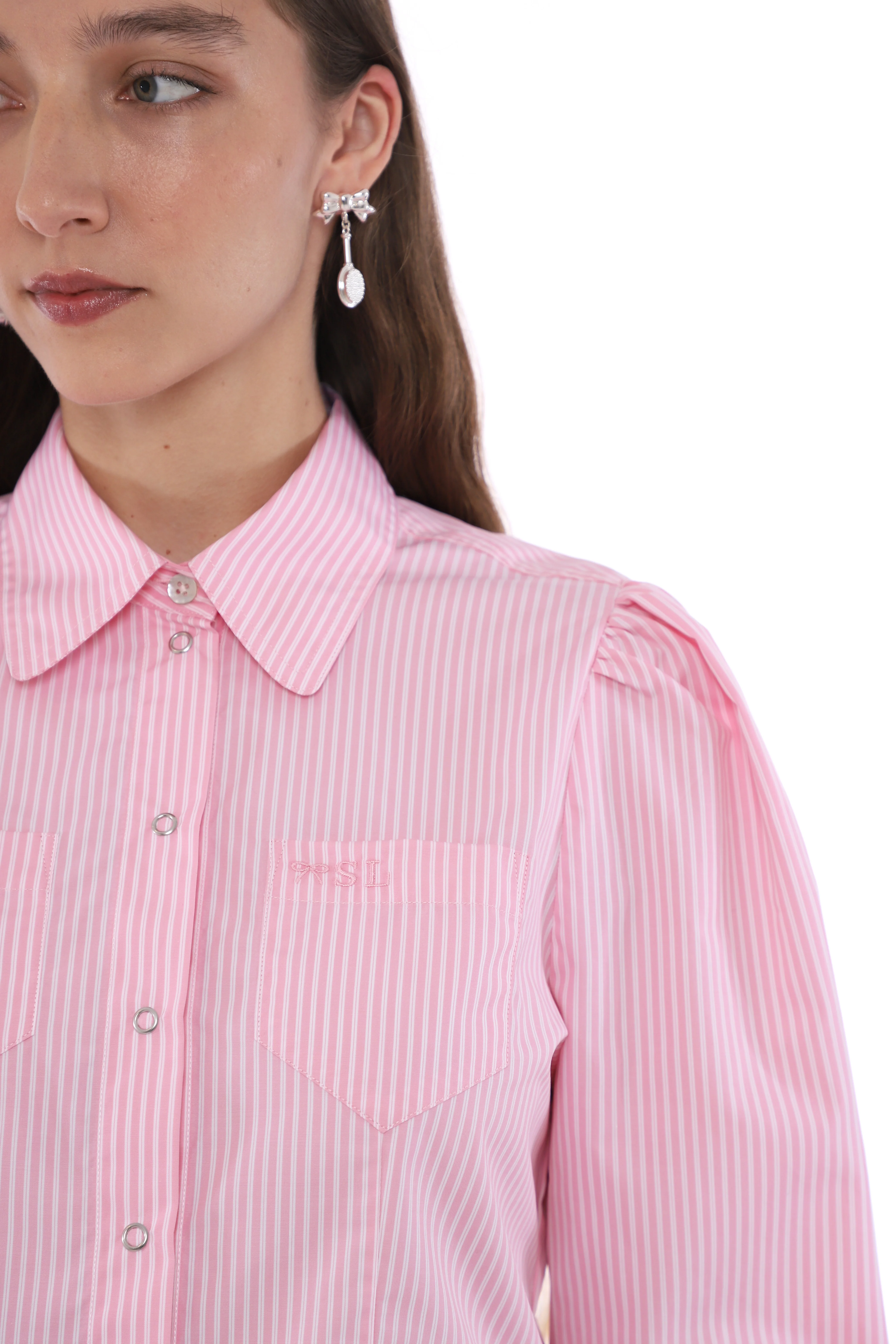 BAELA TOP IN PINK STRIPE - Image 3