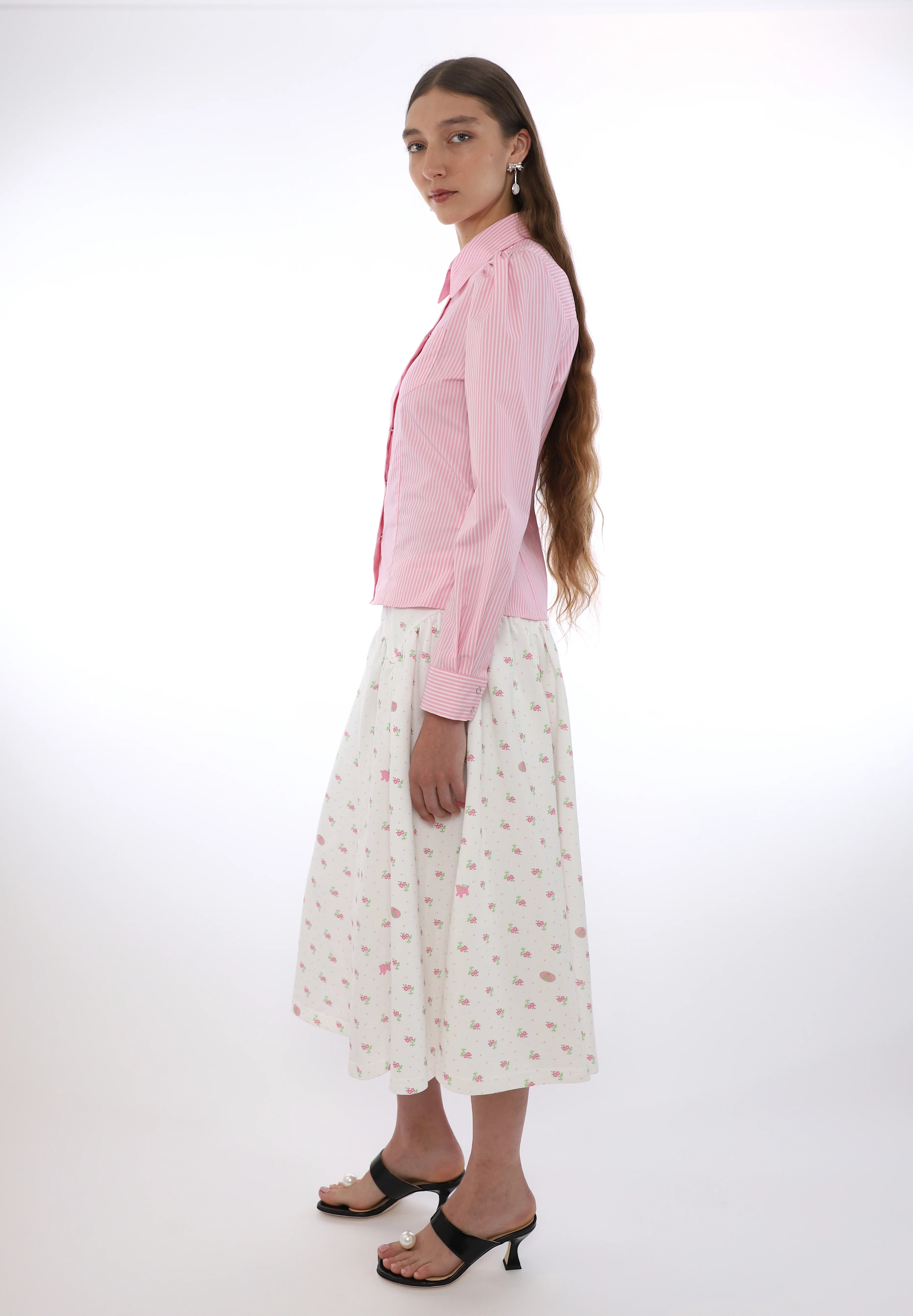 BAELA TOP IN PINK STRIPE - Image 4