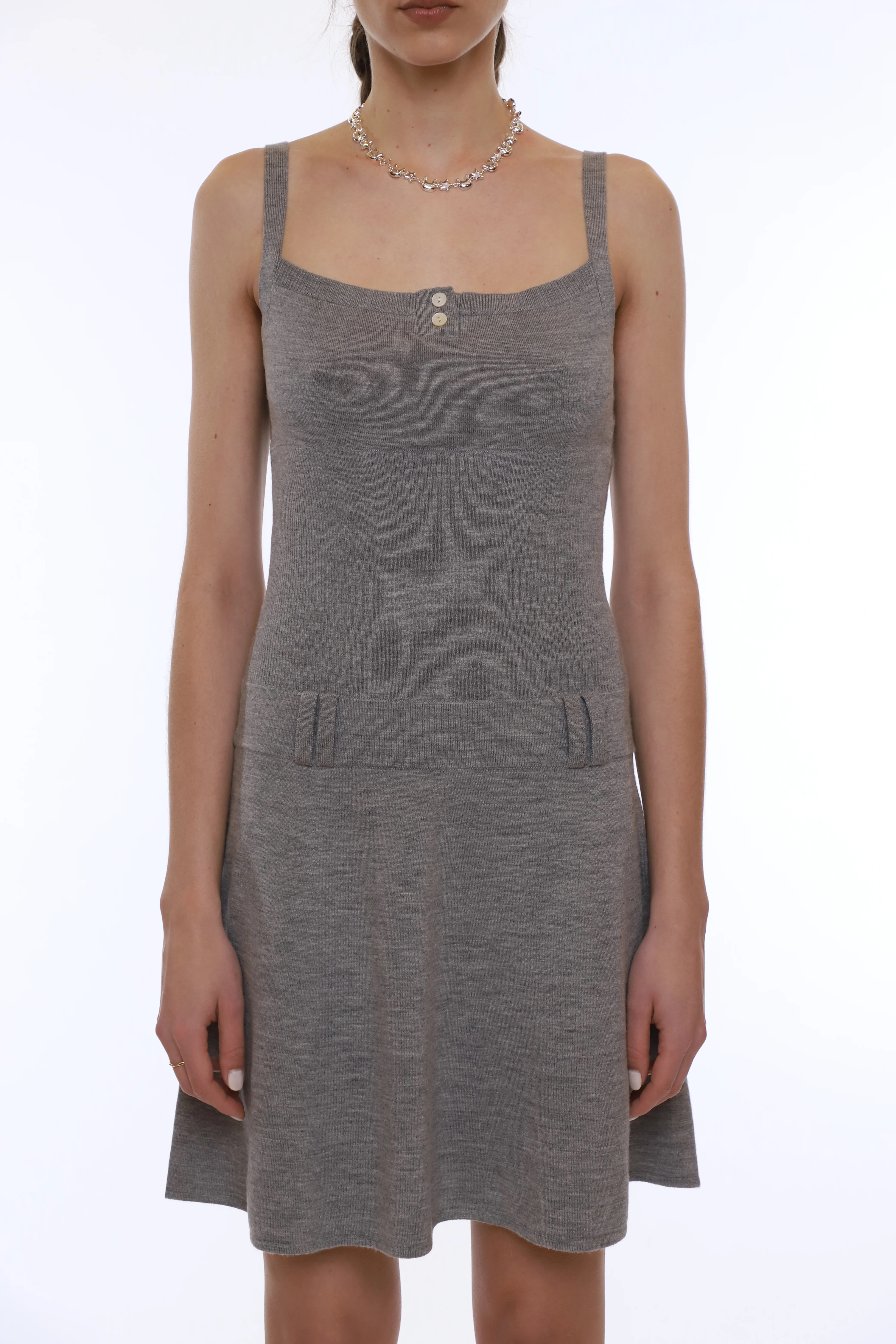 GLACE DRESS IN HEATHER GREY - Image 3
