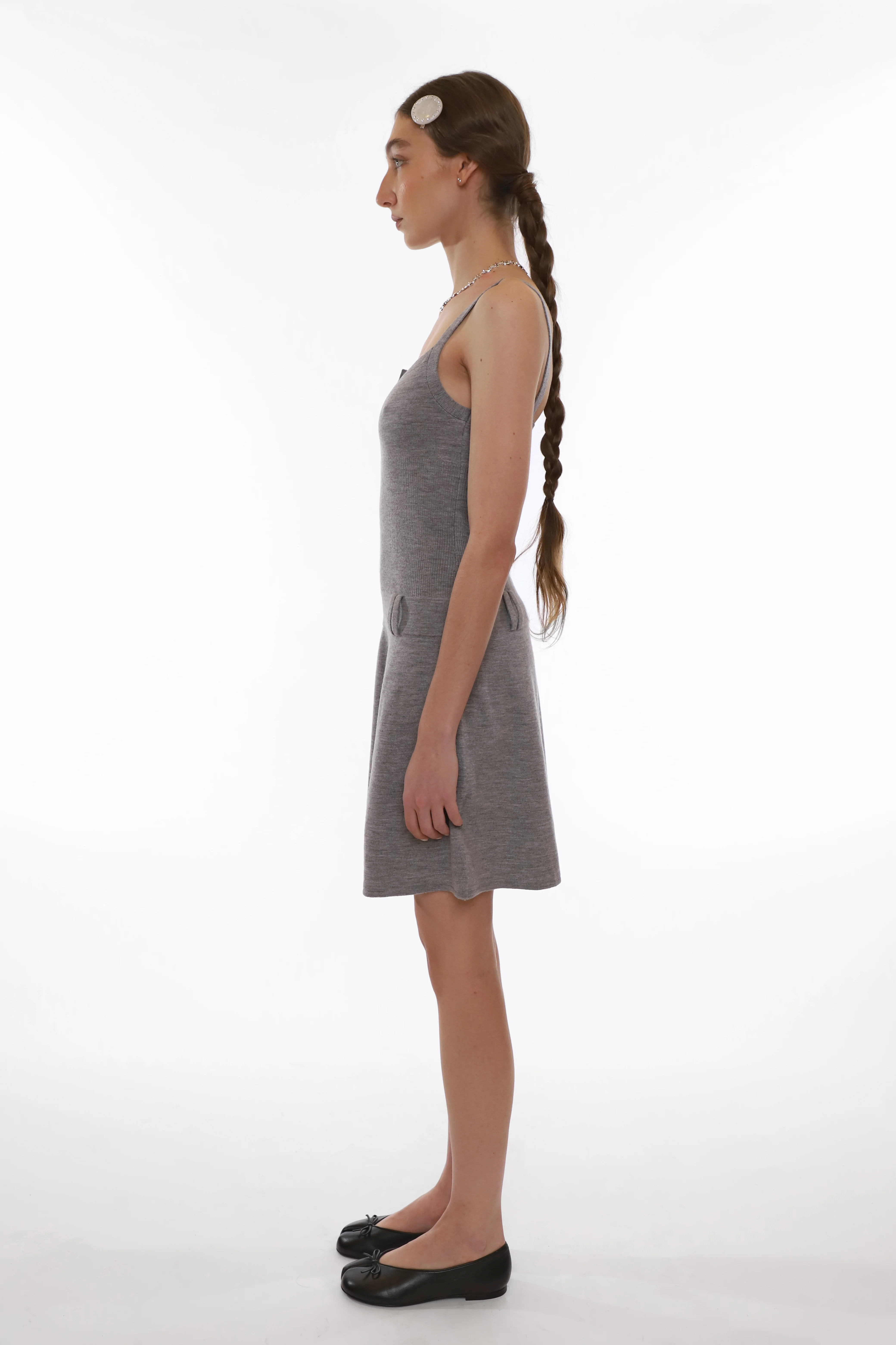 GLACE DRESS IN HEATHER GREY - Image 4