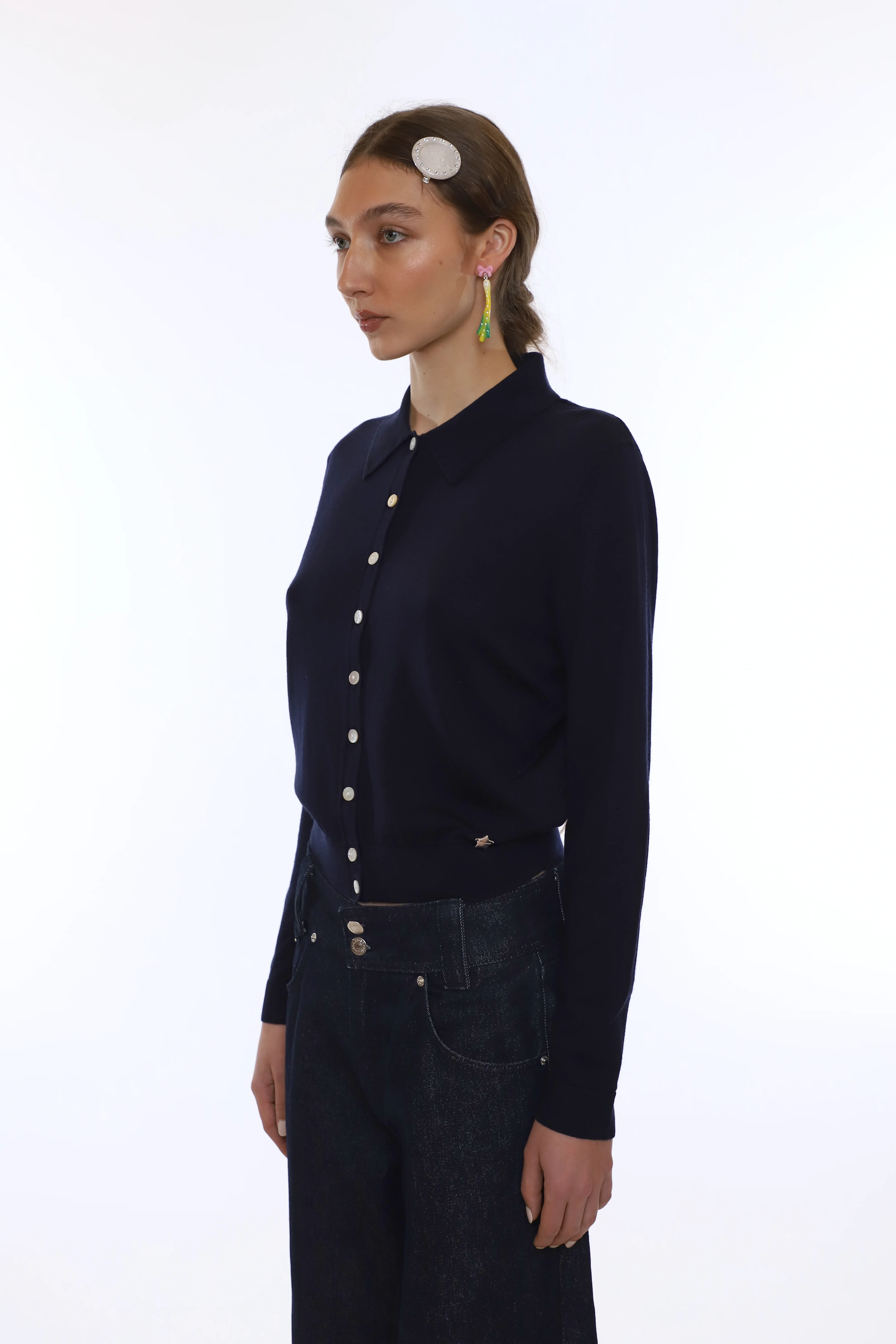 LEY CARDIGAN IN DARK NAVY - Image 4