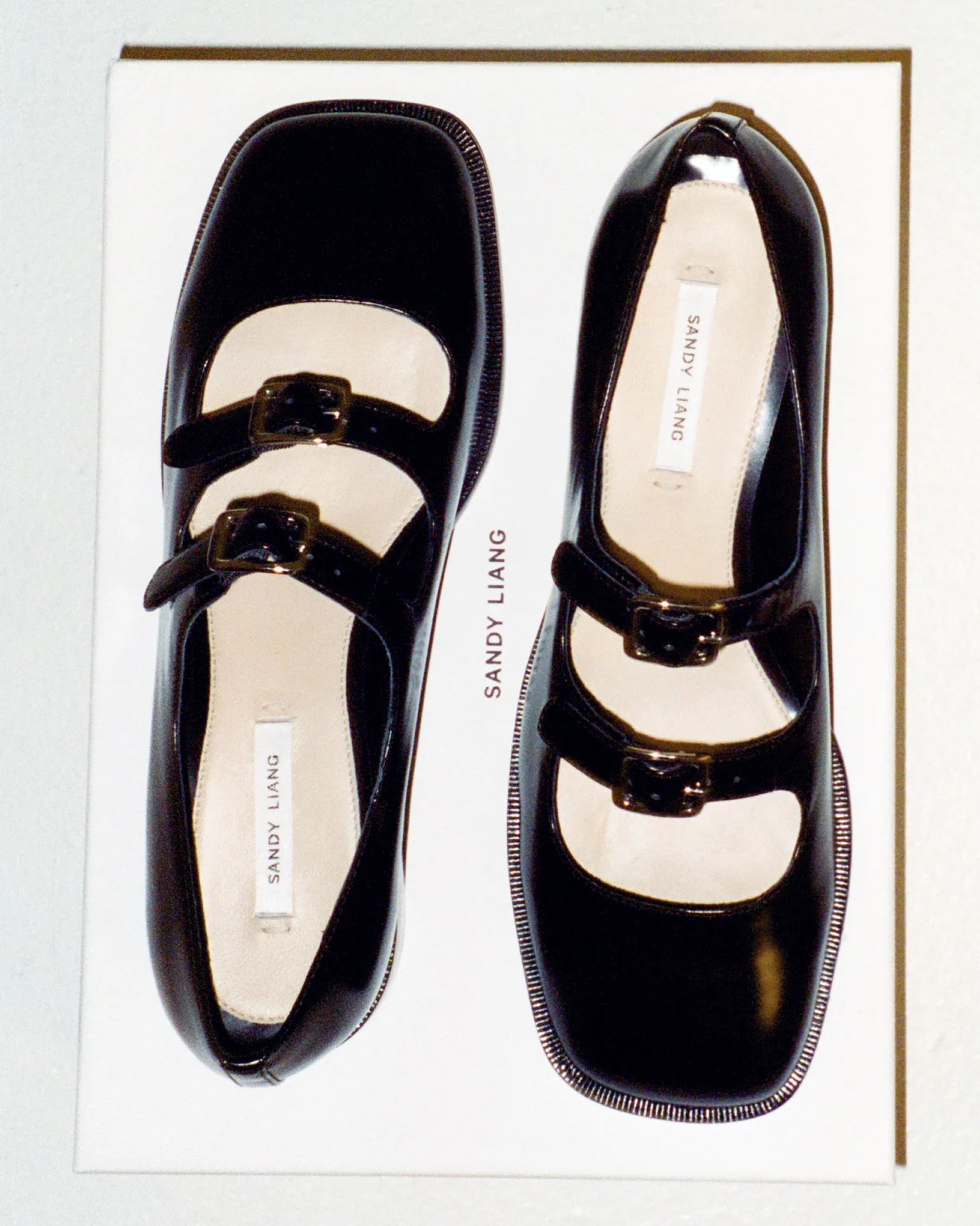 MARY JANE DOUBLE STRAP WELT IN BLACK SPAZZOLATO - Image 3