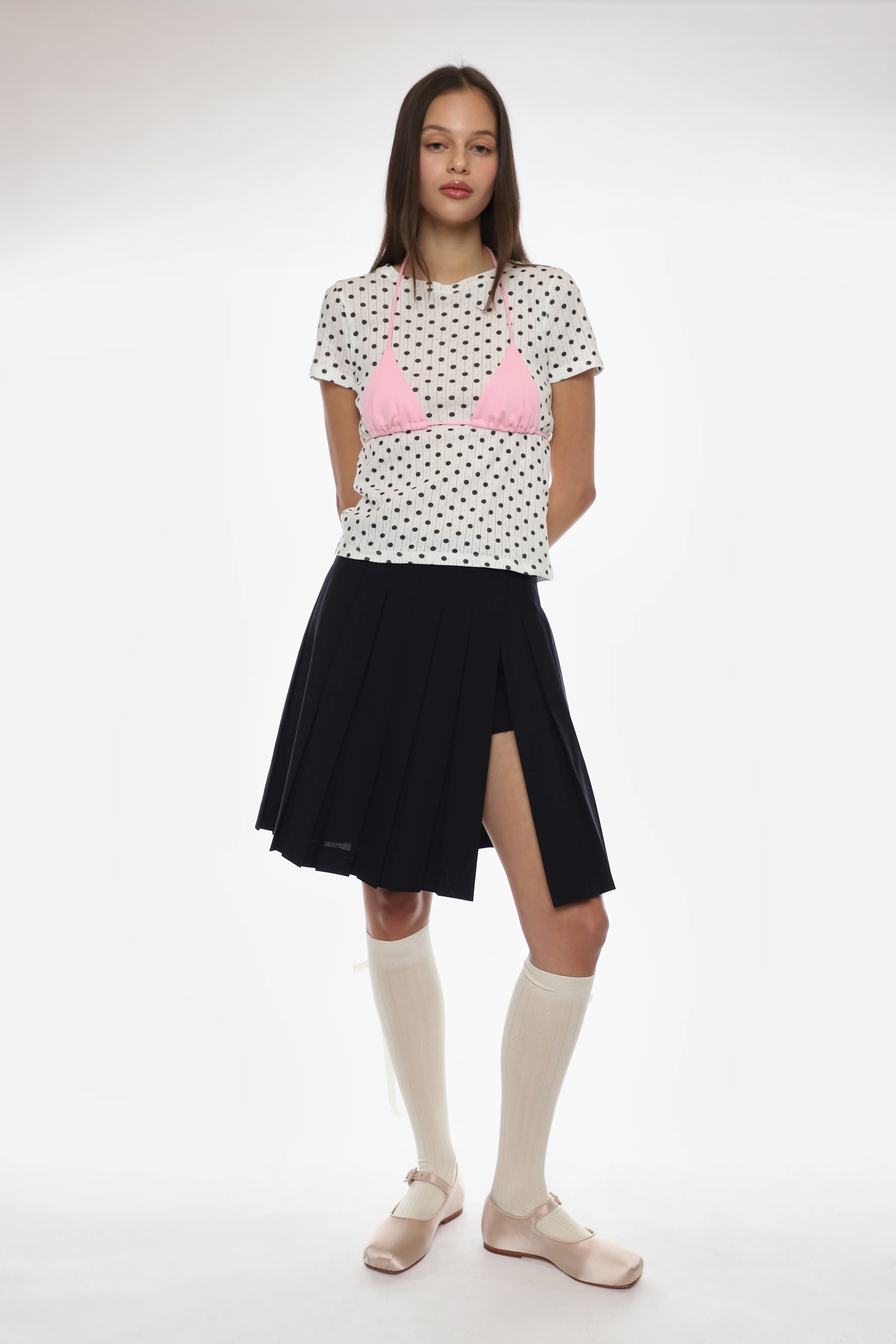 MARY JANE POINTE IN BALLET SATIN - Image 3