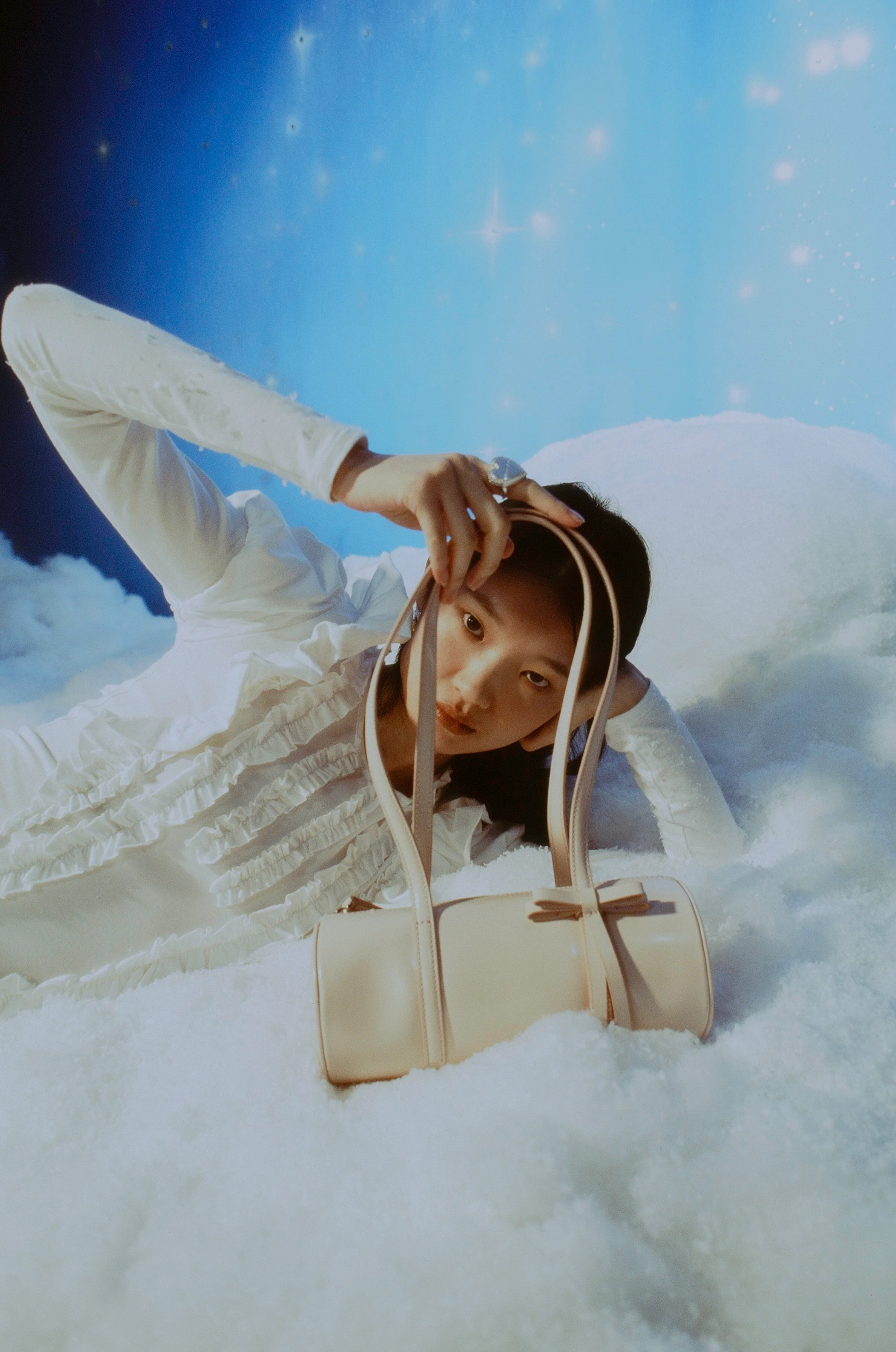 PENCIL CASE BAG IN PALE PINK - Image 5